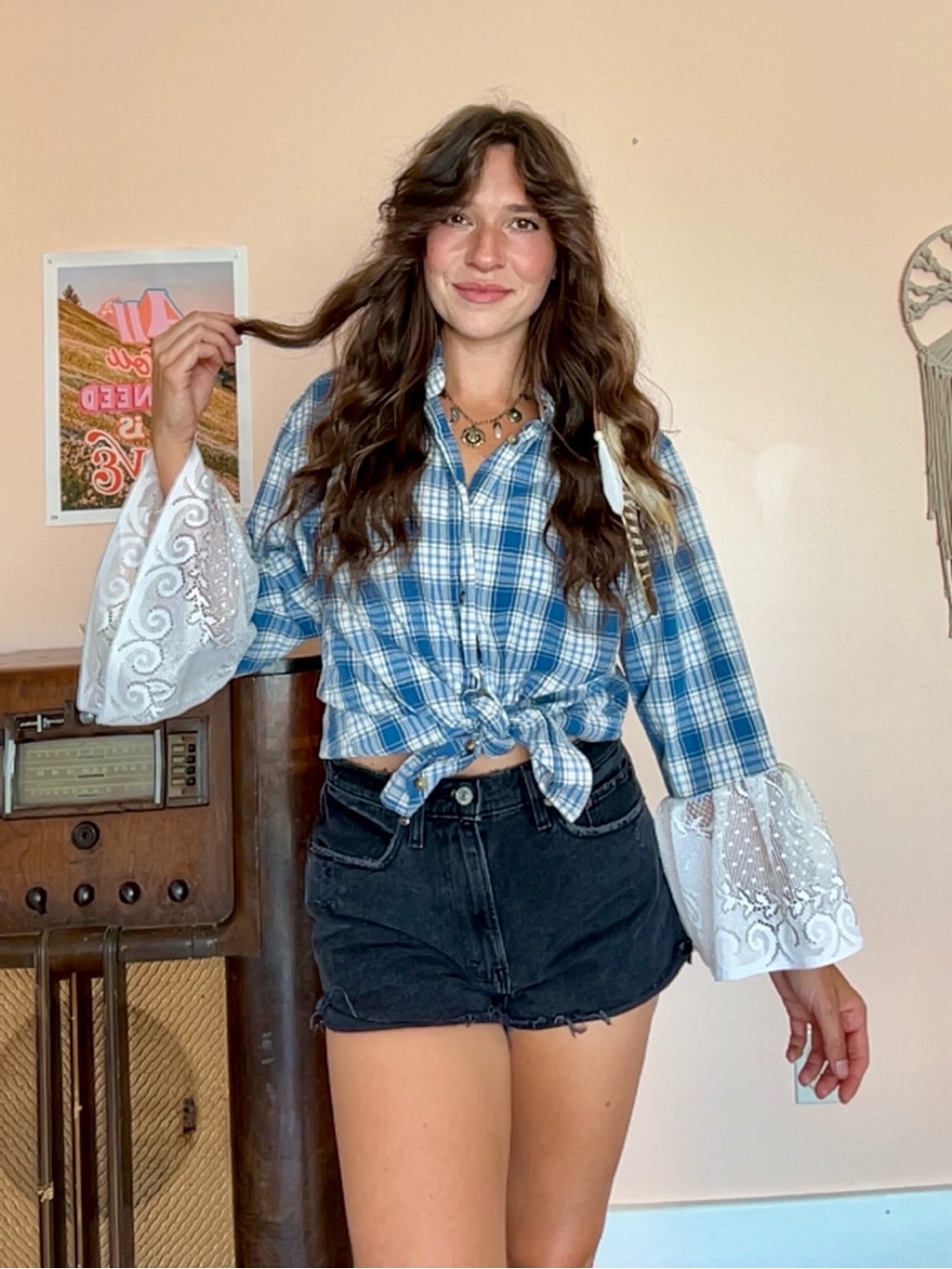 Upcycled Boho Plaid
